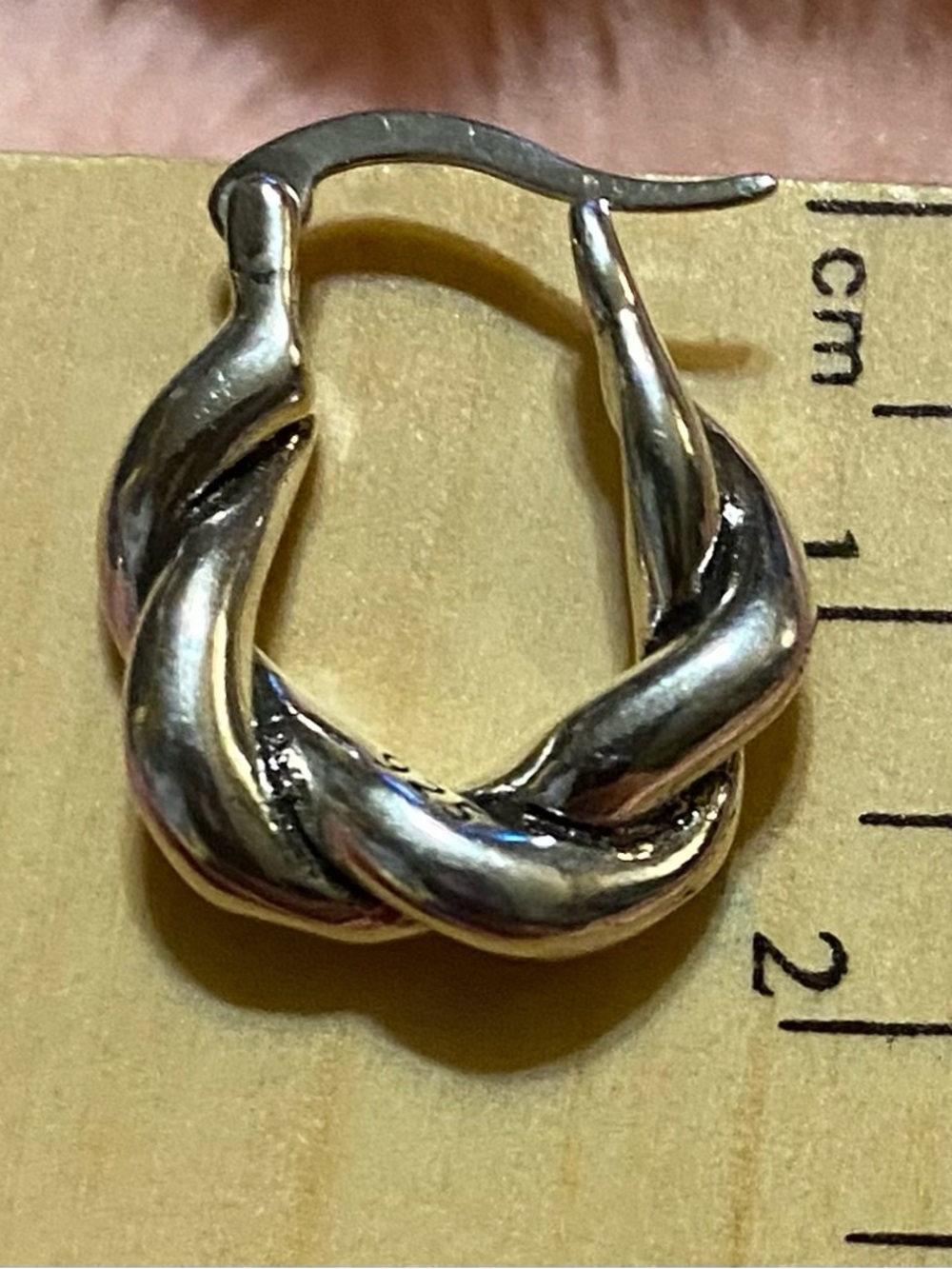 .925 Sterling Silver Twisted Hoop Earrings - Silver - Picture 7 of 8